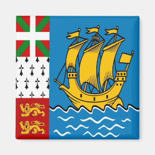 zPM001 SAINT PIERRRE and MIQUELON, Flagga, Fridge Magnet