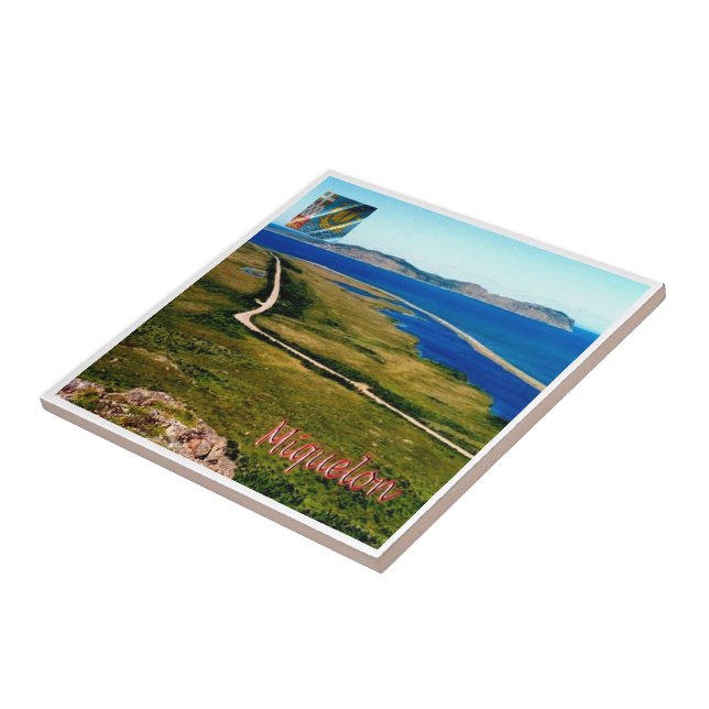 zPM004 MIQUELON, liggande, Amerika, Kakelplatta (Sidan)