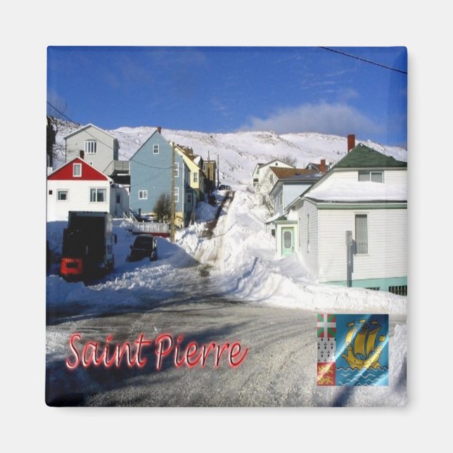 zPM005 SAINT PIERRE, San Pierre Miquelon, Fridge Magnet (Framsidan)