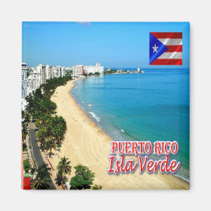 zPR012 PUERTO RICO, Grönt Island, Amerika, Fridge Magnet