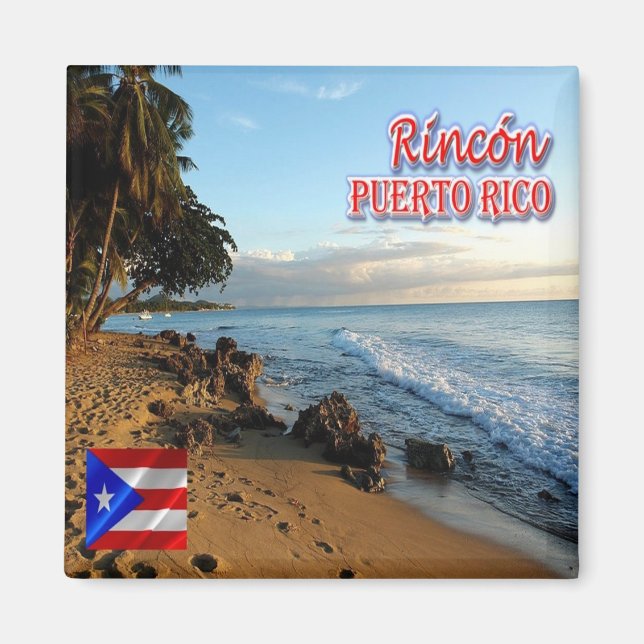 zPR013 RINCON, Puerto Rico, Amerika, Fridge Magnet (Framsidan)