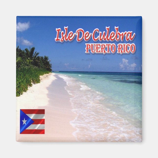 zPR014 PUERTO RICO, Flamenco Beach, Fridge Magnet (Framsidan)