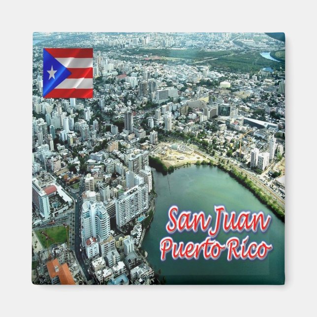 zPR015 PUERTO RICO, San Juan, Amerika, Fridge Magnet (Framsidan)