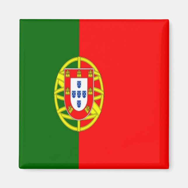zPT001 PORTUGUESE FLAGGA PORTUGAL, Fridge Magnet (Framsidan)