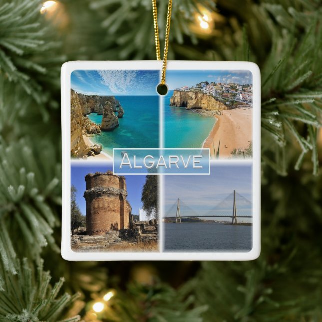 zPT006 ALGARVE, Portugal, Europa Julgransprydnad Keramik (Träd)