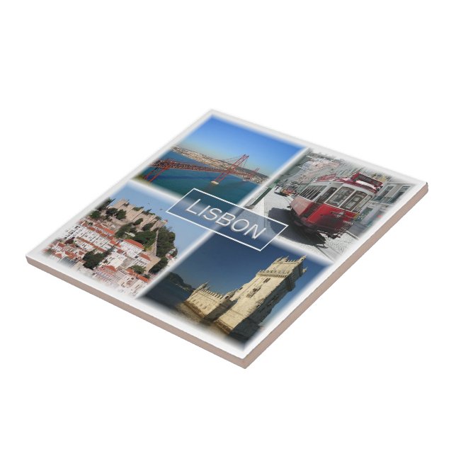 zPT007 LISBON, Portugal, Europa Kakelplatta (Sidan)