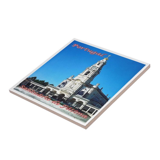 zPT011 SANCTUARY OF FATIMA, Portugal. Kakelplatta (Sidan)