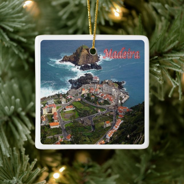 zPT013 MADEIRA Port Moniz, Portugal Europe Julgransprydnad Keramik (Träd)