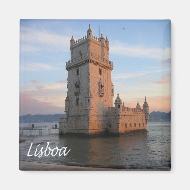 zPT015 LISSABON Torn, Portugal, Europa, Fridge Magnet (Framsidan)
