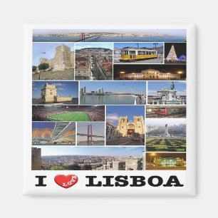 zPT018 LISSABON "I Kärlek", Portugal, Europa, Frid Magnet