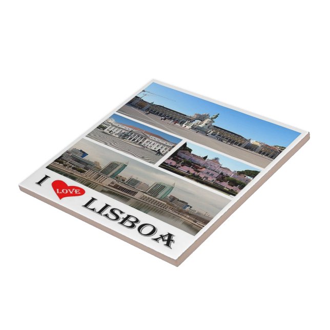 zPT019 LISSABON "II Kärlek", Portugal, Europa Kakelplatta (Sidan)