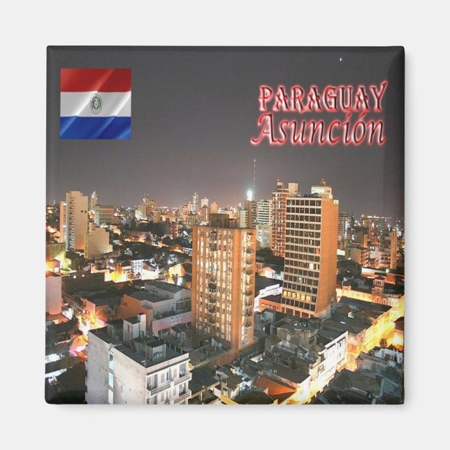 zPY009 ASUNCION, Paraguay, Amerika, Fridge Magnet (Framsidan)