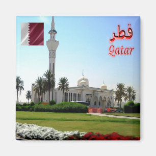 zQA005-moskén i QATAR, Asien, Fridge Magnet