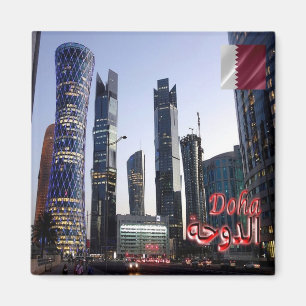 zQA007 TORNADO & HANDFLATAN TORN i Doha, Qatar, Fr Magnet