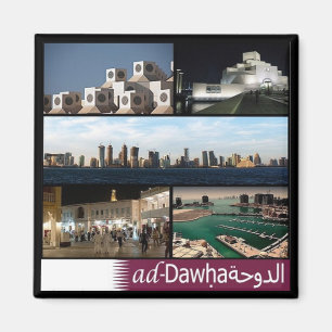 zQA010-mosaik av DOHA, Qatar, Asien, Fridge Magnet