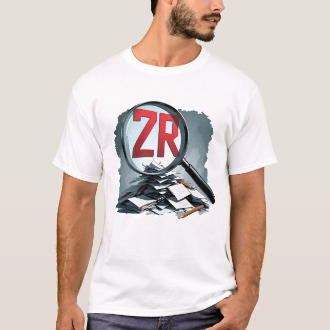 ZR Studieläge På | Skolböcker & Förstoringsglas T Shirt (Framsida)