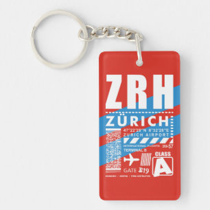 ZRH Züch flygplats Nyckelring