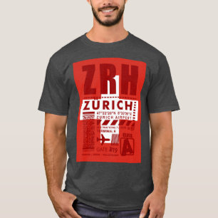 ZRH Züch flygplats T Shirt
