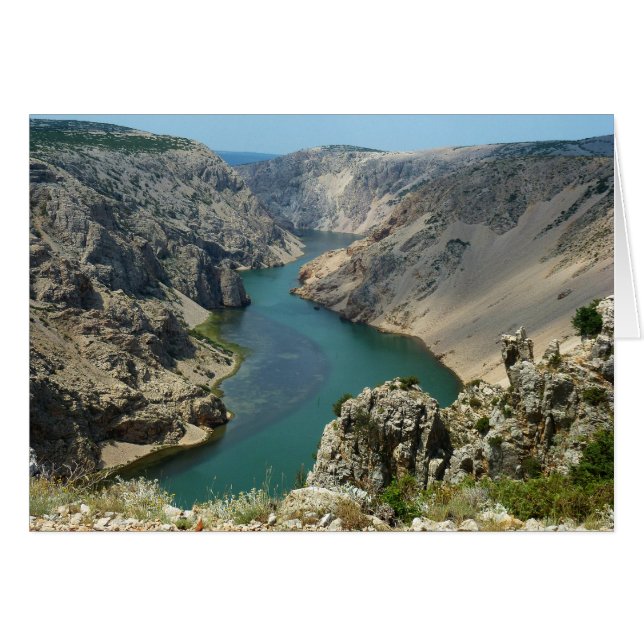 Zrmanja Canyon, Dalmatien, Kroatien Hälsningskort (Framsidan Horizontal)