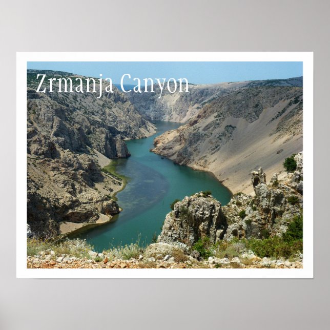Zrmanja Canyon, Dalmatien, Kroatien Poster (Framsidan)