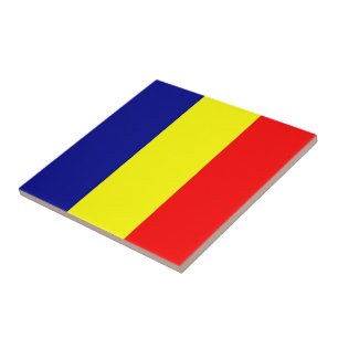 zRO001 ROMANIAN FLAGGA RUMÄNIEN Kakelplatta