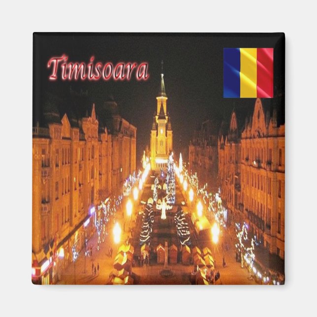 zRO005 TIMISOARA Victory Square, Rumänien, Fridge Magnet (Framsidan)
