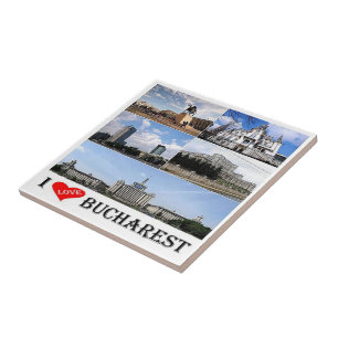 zRO010 BUCHAREST "I Kärlek", Rumänien, Europa, Kakelplatta