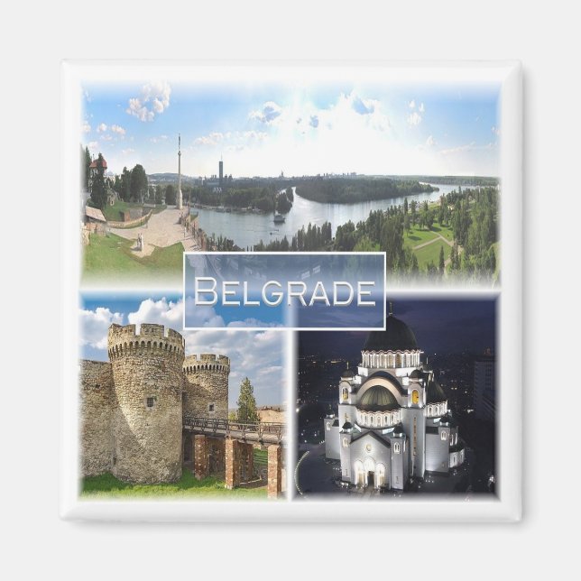 zRS004 BELGRADE, Serbien, Europa, Fridge Magnet (Framsidan)
