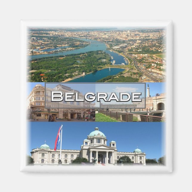 zRS005 BELGRADE, Serbien, Europa, Fridge Magnet (Framsidan)
