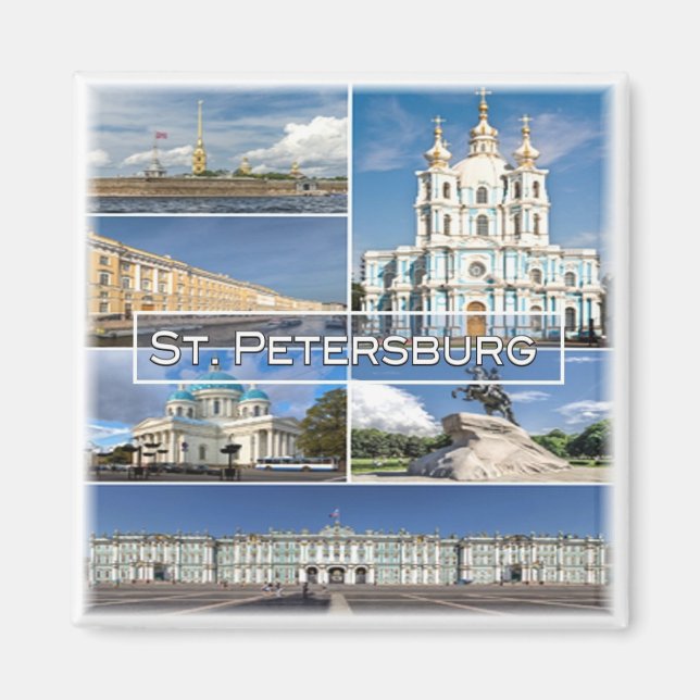 ZRU004 SAINT PETERSBURG, Ryssland, Europa, Fridge Magnet (Framsidan)