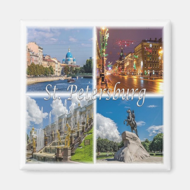 zRU006 SAINT PETERSBURG, Ryssland, Europa, Fridge Magnet (Framsidan)