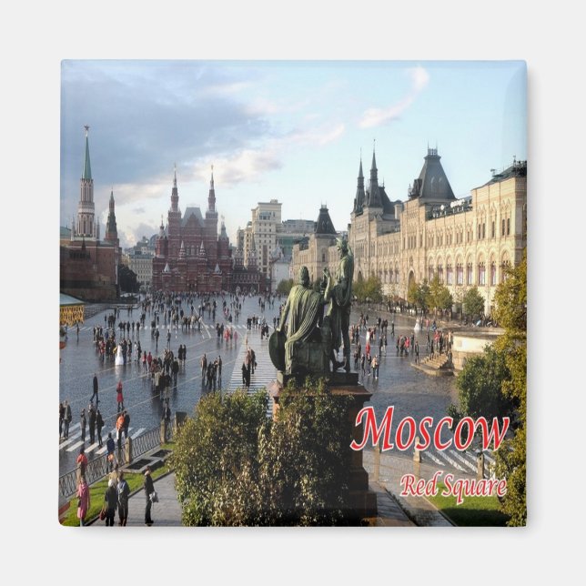 zRU016 MOSCOW RED SQUARE, Ryssland, Europa, Fridge Magnet (Framsidan)