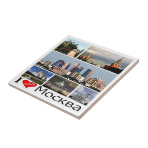 zRU021 MOSCOW "I KÄRLEK", Ryssland, Europa, Kakelplatta