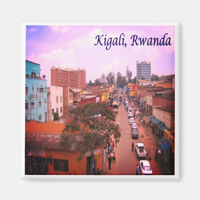 zRW005 KIGALI, Rwanda, Afrika, Fridge Magnet (Framsidan)