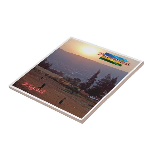 zRW006 KIGALI, Rwanda by Night, Afrika, Kakelplatta (Sidan)