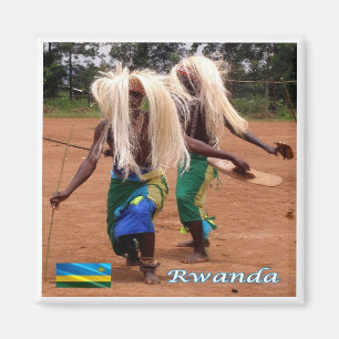 zRW010 RWANDA, traditionella rwandiska dansare, Fr Magnet
