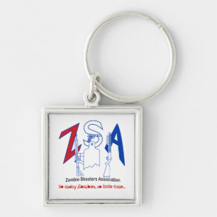 ZSA Keychain Fyrkantig Silverfärgad Nyckelring