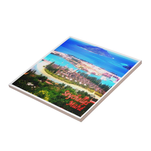 zSC008 MAHE', Seychellerna, Afrika, Kakelplatta (Sidan)