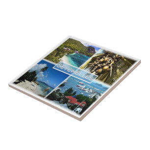 ZSC025 SEYCHELLES, Mosaic, Afrika Kakelplatta
