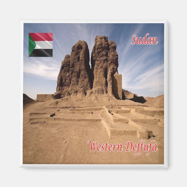 zSD003 SUDAN, Western Deffufa, Afrika, Fridge Magnet (Framsidan)