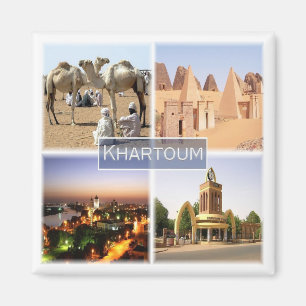 zSD009 KHARTOUM, Sudan, Mosaic, Afrika, Fridge Magnet