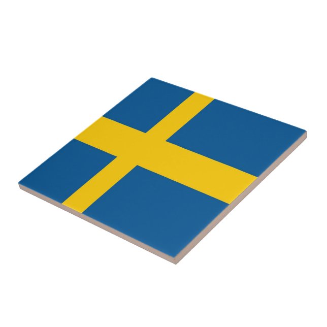 zSE001 SVENSKA FLAGGA SVERIGE, Kakelplatta (Sidan)
