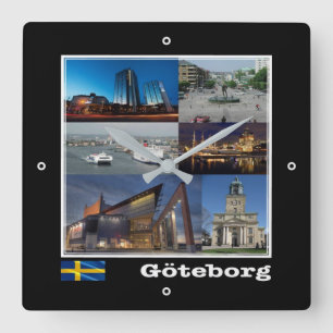 zSE004 GOTHENBURG, Sverige, Europa Fyrkantig Klocka