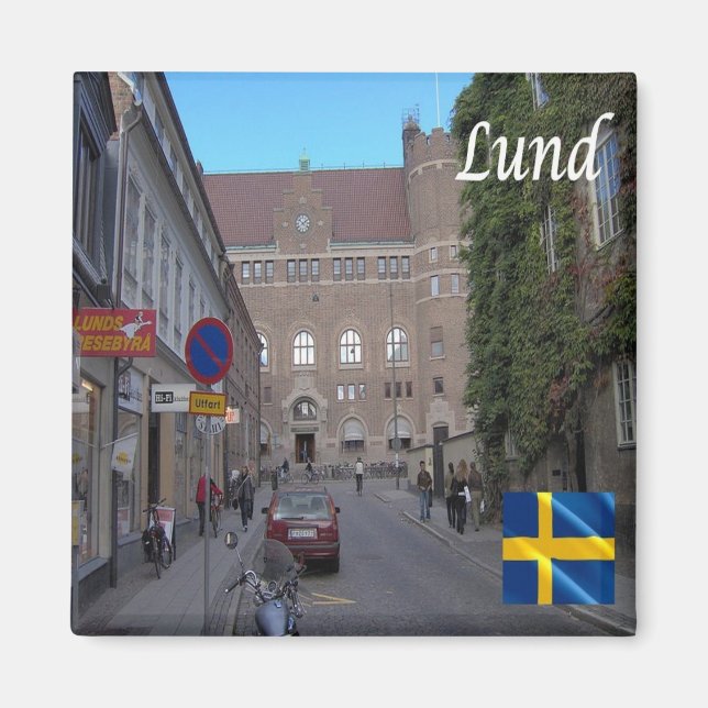 zSE012 LUND, Sverige, Europa, Fridge Magnet (Framsidan)