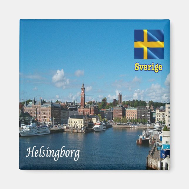 zSE015 HELSINGGORG, Sverige, Europa, Frankrike Magnet (Framsidan)