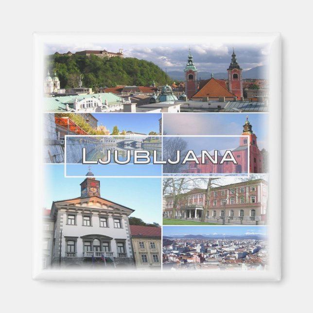 zSI003 LJUBLJANA, Slovenien, Europa, Frankrike Magnet (Framsidan)