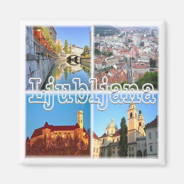 zSI004 LJUBLJANA, Slovenien, Europa, Frankrike Magnet (Framsidan)