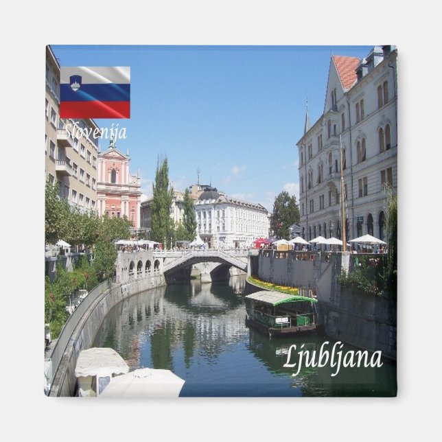zSI010 LJUBLJANA Centre, Slovenien, Europa, Fridge Magnet (Framsidan)