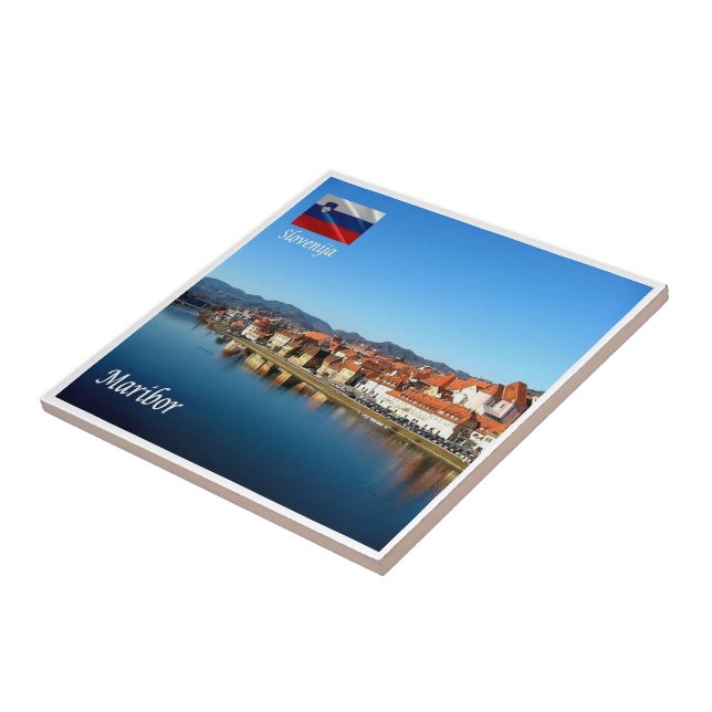 zSI013 DRAVA I MARIBOR, Slovenien, Europa, Kakelplatta (Sidan)