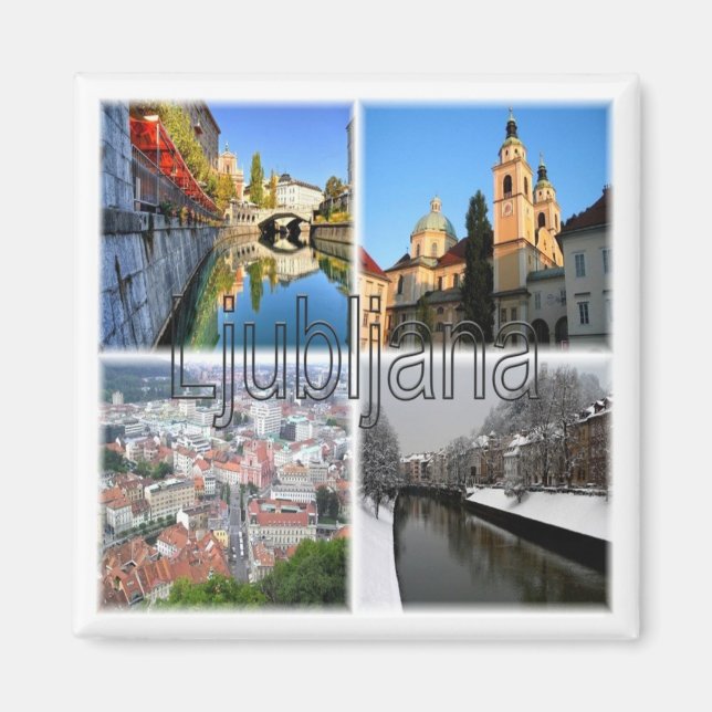 zSI016 LJUBLJANA, Slovenien, Europa, Fridge Magnet (Framsidan)